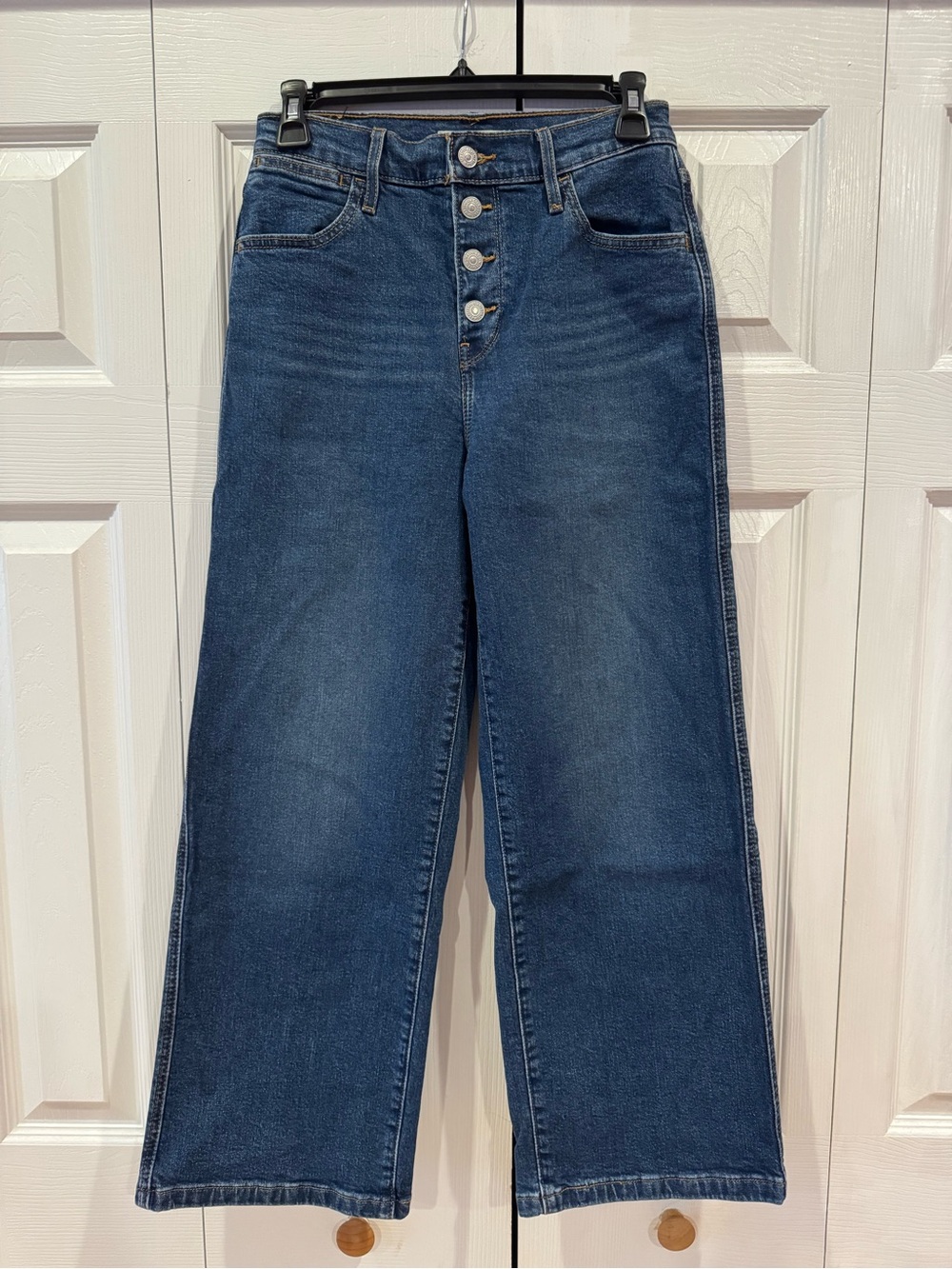 Levi's Mile High Cropped High-Rise Wide-Leg Jeans